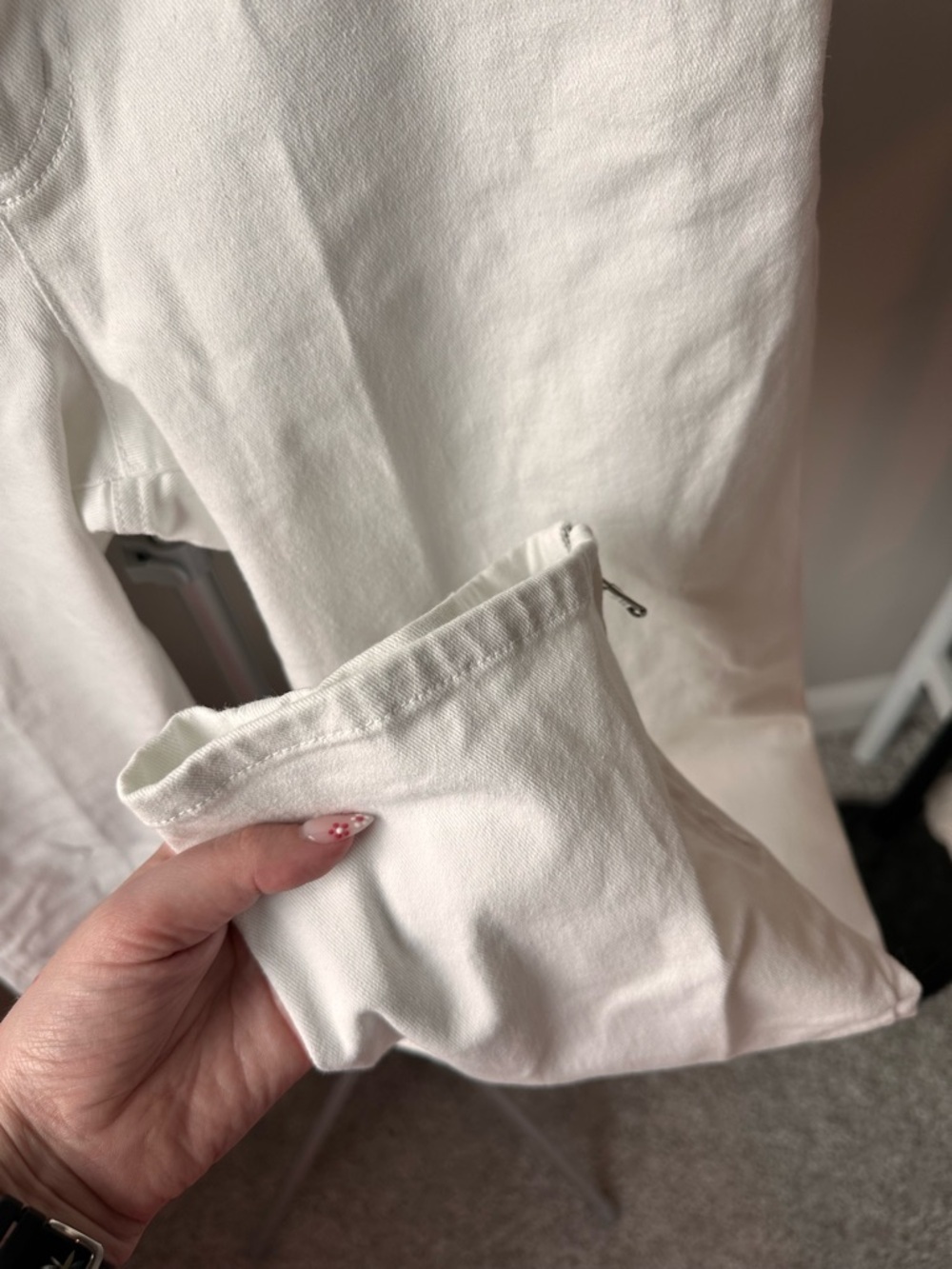 Ralph Lauren Jeans Co Size 16 White Straight Leg Jeans Ankle Zip 27” Inseam EUC - Picture 7 of 11
